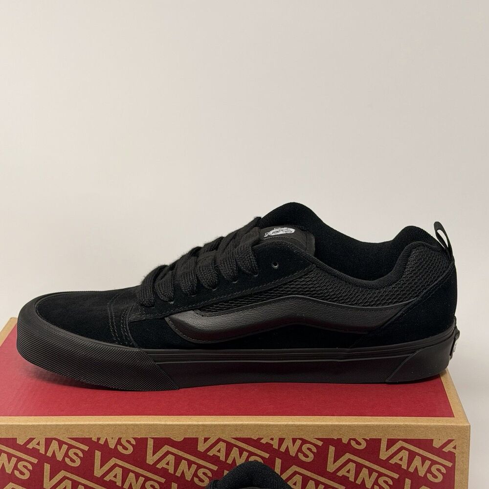 NEW Vans Knu Skool Black/Black Suede Skate Shoes Mens Size 11 VN0009QCBKA - Picture 4 of 16